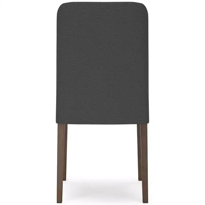 Sedia imbottita Lyncott Contemporary per sala da pranzo con cuscino in schiuma, grigio scuro e marrone