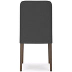 Sedia imbottita Lyncott Contemporary per sala da pranzo con cuscino in schiuma, grigio scuro e marrone