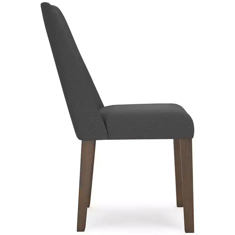 Sedia imbottita Lyncott Contemporary per sala da pranzo con cuscino in schiuma, grigio scuro e marrone