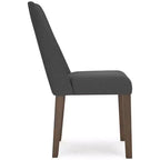 Sedia imbottita Lyncott Contemporary per sala da pranzo con cuscino in schiuma, grigio scuro e marrone