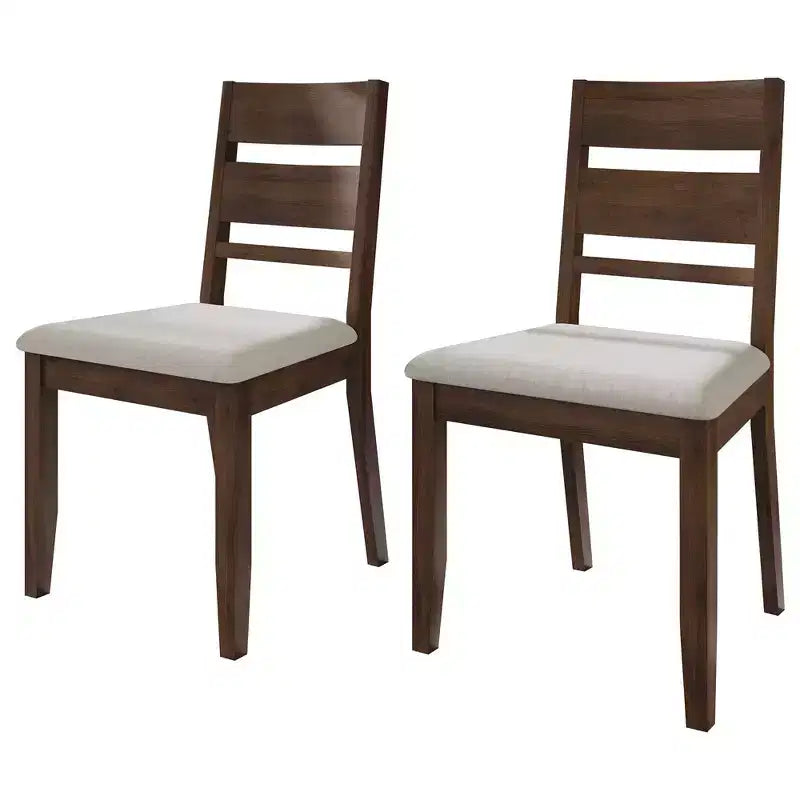 Sedia da pranzo in legno con rivestimento grigio caldo