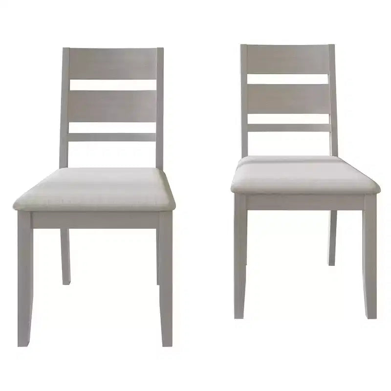 Sedia da pranzo in legno con rivestimento grigio caldo